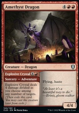 Amethyst Dragon // Explosive Crystal - Commander Legends: Battle for Baldur's Gate (Uncommon) [CLB-160] Hover Image