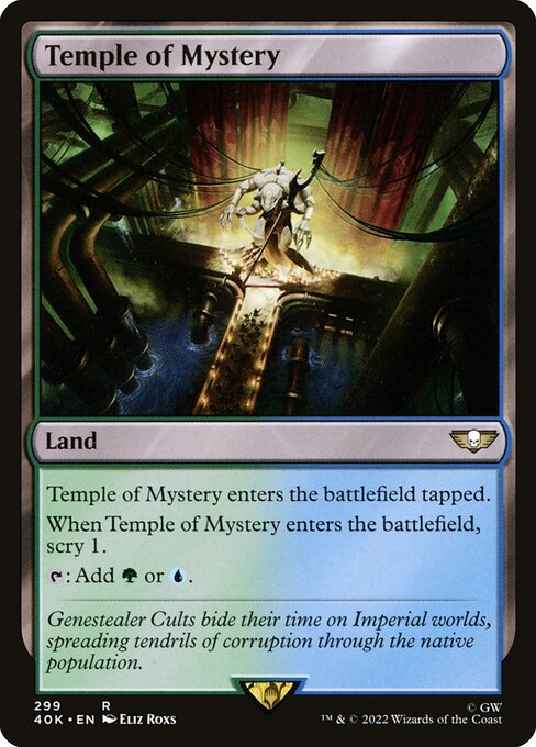 Temple of Mystery – Universes Beyond: Warhammer 40,000 (40K-299) Magic: The Gathering card