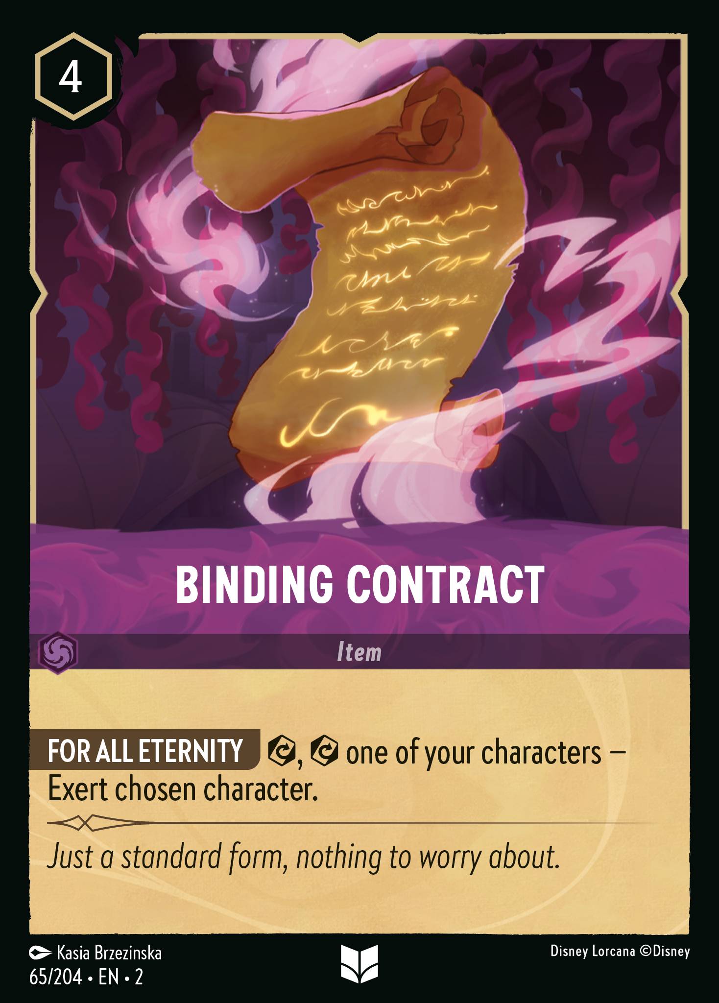 Binding Contract — Rise of the Floodborn (2ROF-65) Disney Lorcana card