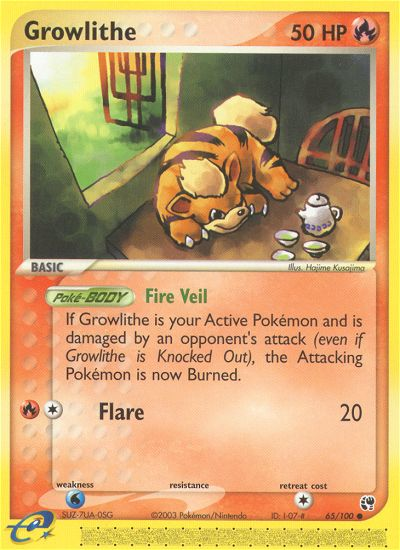 Growlithe – EX Sandstorm 65 – Pokémon TCG single card