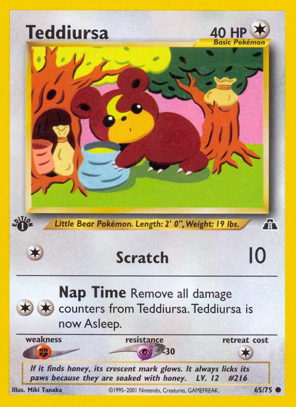 Teddiursa – Neo Discovery 65 – Pokémon TCG single card Image principale du produit