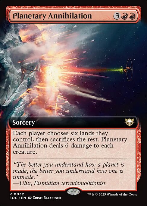 Planetary Annihilation – Edge of Eternities Commander (EOC-32) Magic: The Gathering card | LC-REM-20260804-15523475718476-65a07be7-1967-4db6-8868-94e2dde10ad5 Hauptbild