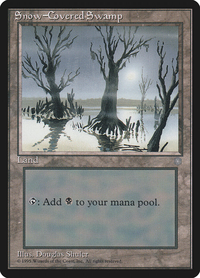 Magic-kaart Snow-Covered Swamp ICE-372 uit Ice Age (Land) Main image