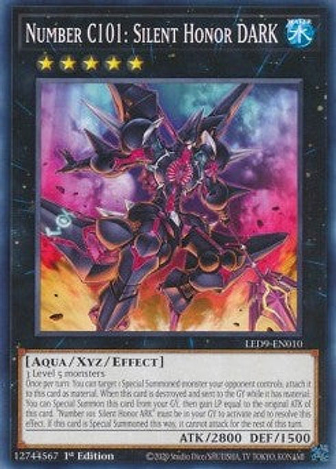 Number C101: Silent Honor DARK — Legendary Duelists: Duels From the Deep (LED9-010) Yu-Gi-Oh! card Immagine principale del prodotto