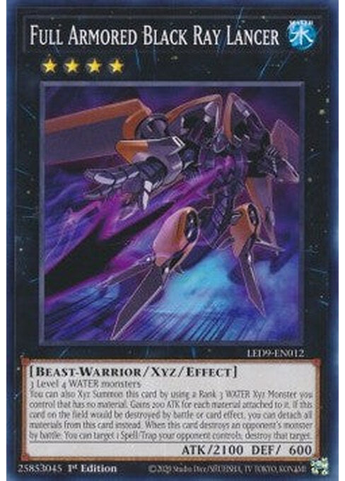 Full Armored Black Ray Lancer — Legendary Duelists: Duels From the Deep (LED9-012) Yu-Gi-Oh! card Hauptbild