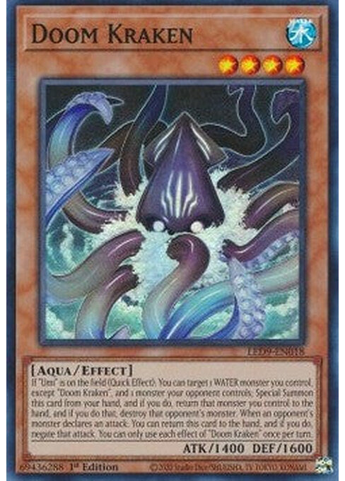 Doom Kraken — Legendary Duelists: Duels From the Deep (LED9-018) Yu-Gi-Oh! card Hauptbild