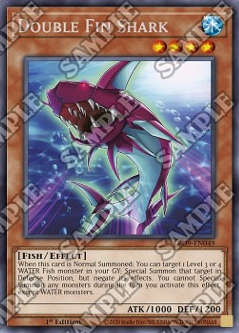 Double Fin Shark — Legendary Duelists: Duels From the Deep (LED9-049) Yu-Gi-Oh! card Hauptbild