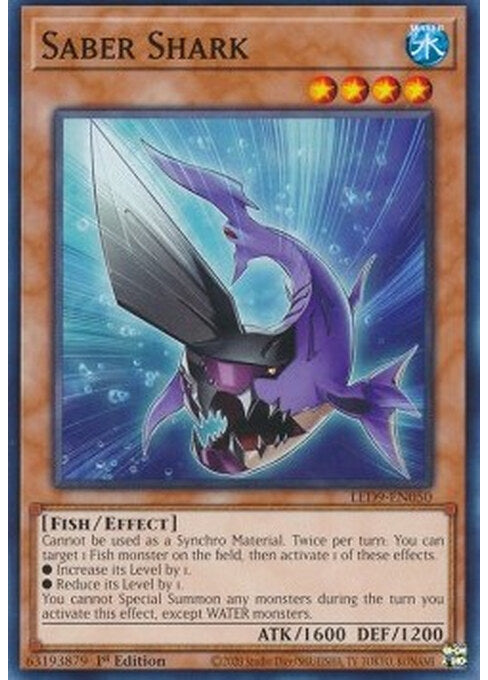 Saber Shark — Legendary Duelists: Duels From the Deep (LED9-050) Yu-Gi-Oh! card Immagine principale del prodotto
