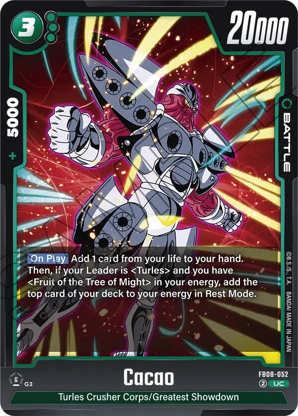 Cacao (FB08-052) - Saiyan's Pride [Fusion World] (Uncommon) [FB08-052] — dragon-ball card