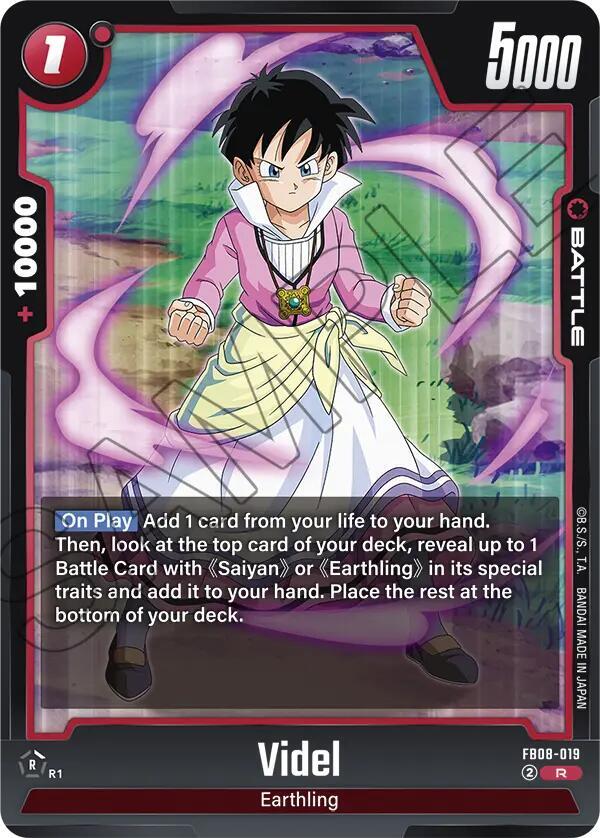 Videl (FB08-019)  (V.1 - Rare) - Saiyan's Pride [Fusion World] (Rare) [FB08-019] — dragon-ball card