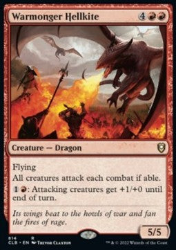 Warmonger Hellkite - Commander Legends: Battle for Baldur's Gate: Extras (Rare) [XCLB-814] Hoofdafbeelding