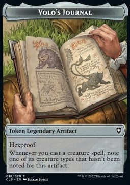 Volo's Journal Token - Commander Legends: Battle for Baldur's Gate: Extras (Token) [XCLB-T18] Imagen principal del producto