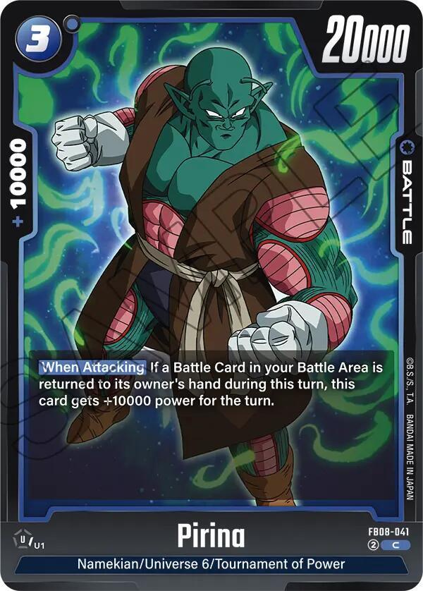 Pirina (FB08-041) - Saiyan's Pride [Fusion World] (Common) [FB08-041] — dragon-ball card Imagen principal del producto