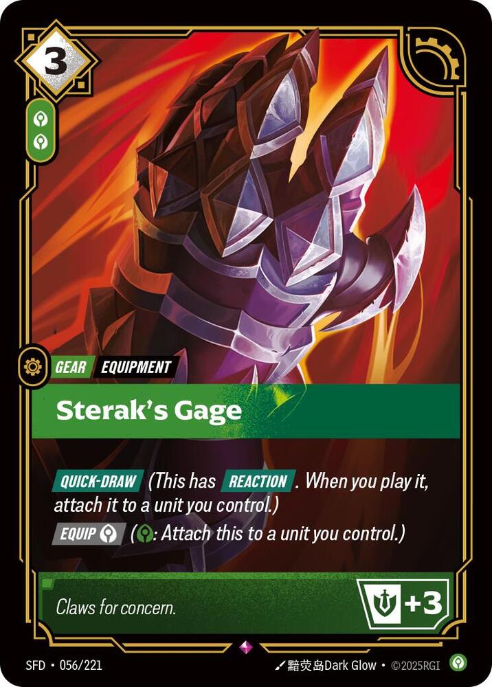 Sterak's Gage - Spiritforged (Rare) [SFD-056] — riftbound card
