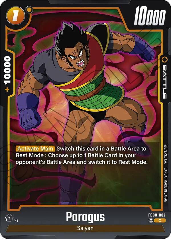 Paragus (FB08-082) - Saiyan's Pride [Fusion World] (Common) [FB08-082] — dragon-ball card
