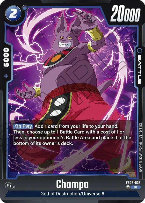 Champa (FB08-037) - Saiyan's Pride [Fusion World] (Rare) [FB08-037] — dragon-ball card