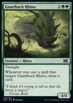 Gnarlback Rhino - Double Masters 2022 (Common) [2X2-148] Immagine principale del prodotto