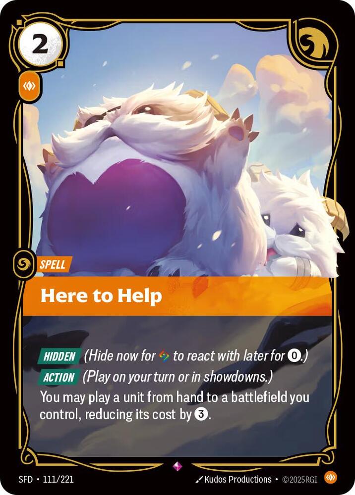 Here to Help - Spiritforged (Rare) [SFD-111] — riftbound card Hoofdafbeelding