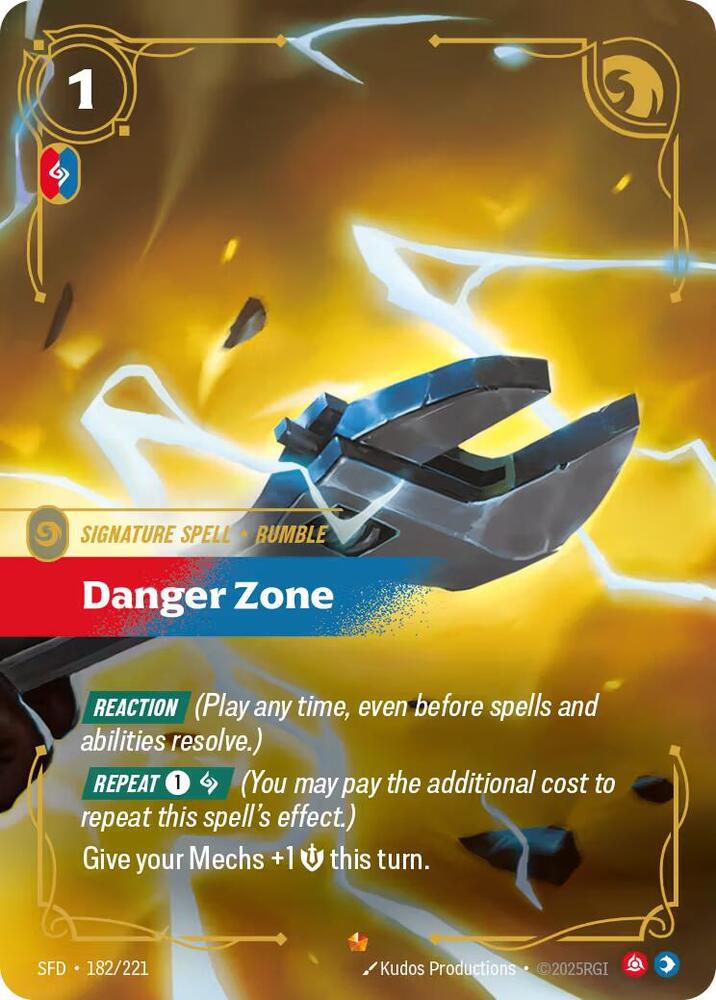 Danger Zone - Spiritforged (Epic) [SFD-182] — riftbound card