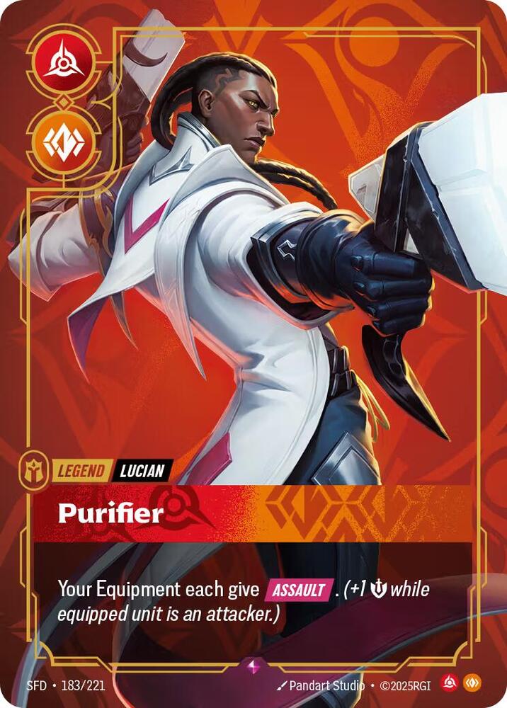 Lucian, Purifier (V.1 - Rare) - Spiritforged (Rare) [SFD-183] — riftbound card Hauptbild