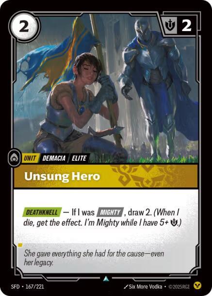 Unsung Hero - Spiritforged (Uncommon) [SFD-167] — riftbound card