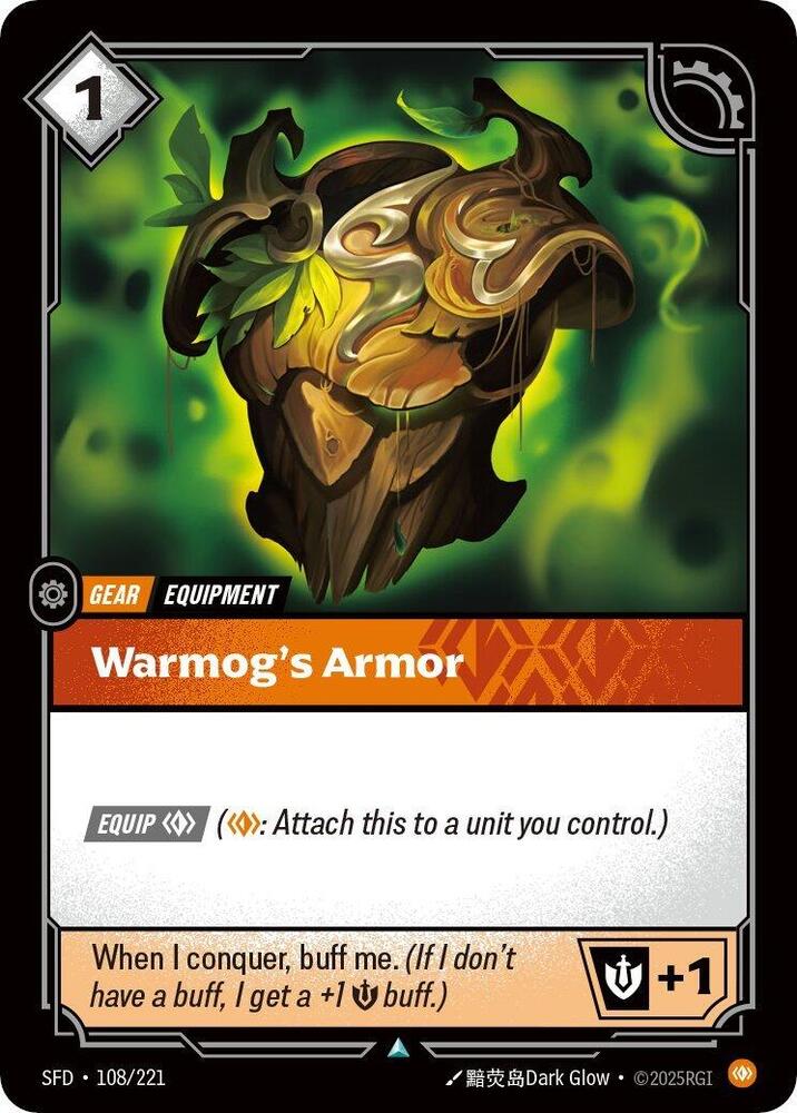 Warmog's Armor - Spiritforged (Uncommon) [SFD-108] — riftbound card
