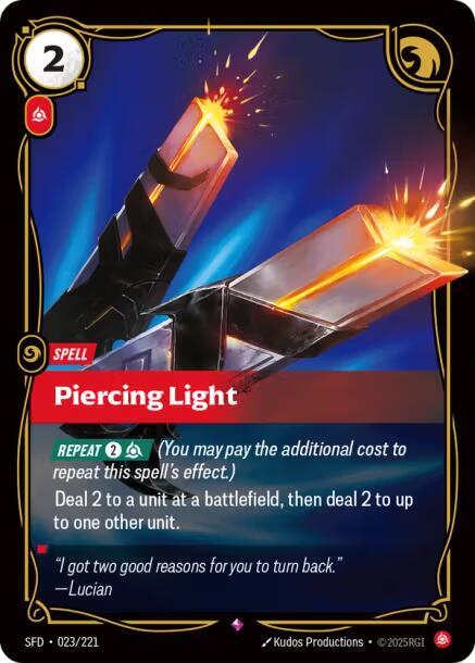 Piercing Light - Spiritforged (Rare) [SFD-023] — riftbound card