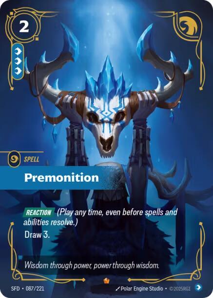 Premonition - Spiritforged (Epic) [SFD-087] — riftbound card