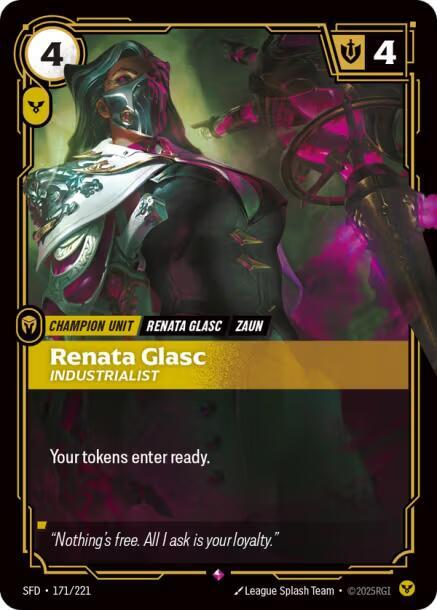 Renata Glasc, Industrialist (V.1 - Rare) - Spiritforged (Rare) [SFD-171] — riftbound card Hauptbild