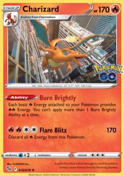 Charizard - Pokémon GO (Holo Rare) [PGO-010] Immagine principale del prodotto