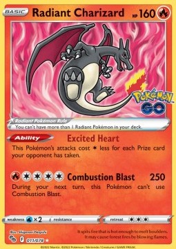 Radiant Charizard - Pokémon GO (Ultra Rare) [PGO-011] Hauptbild