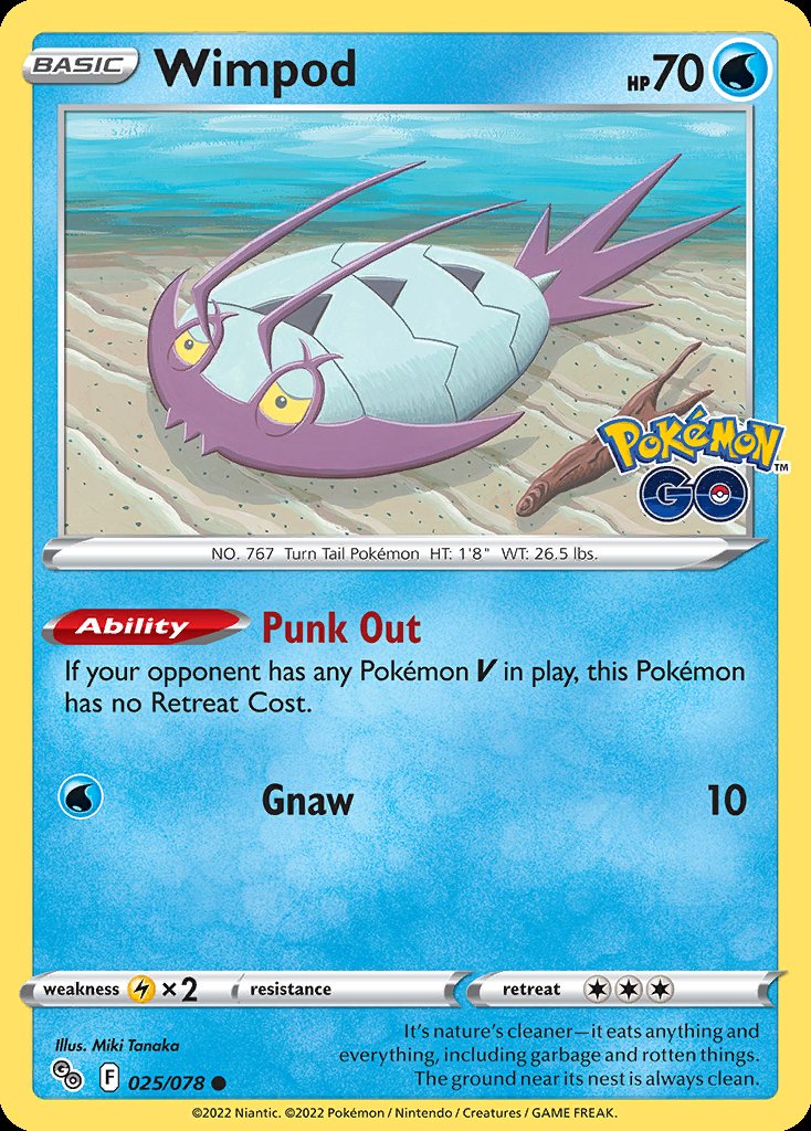 Wimpod - Pokémon GO (Common) [PGO-025] Image principale du produit