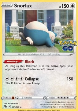 Snorlax - Pokémon GO (Holo Rare) [PGO-055] Imagen principal del producto