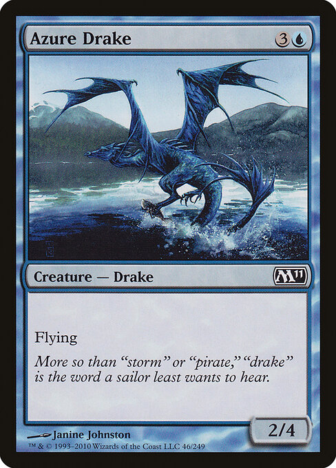 Azure Drake – Magic 2011 (M11-46) Magic: The Gathering card Main image