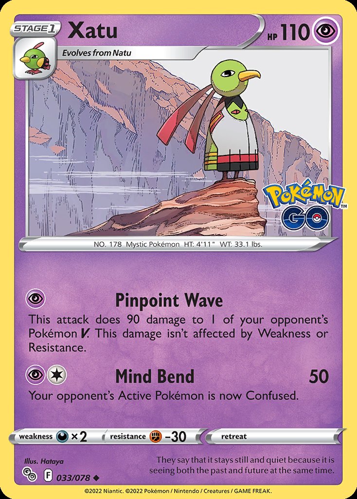 Xatu - Pokémon GO (Uncommon) [PGO-033] Image principale du produit