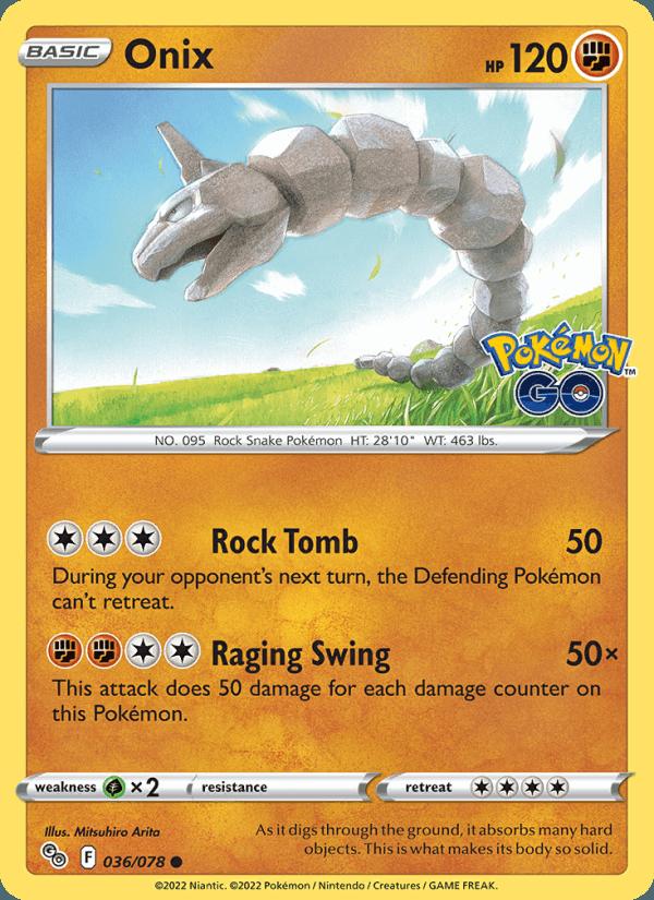 Onix - Pokémon GO (Common) [PGO-036] Image principale du produit