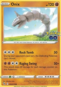 Onix - Pokémon GO (Common) [PGO-036] Hover Image