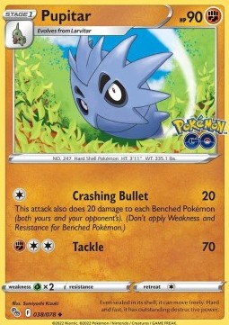 Pupitar - Pokémon GO (Uncommon) [PGO-038] Hover Image