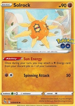 Solrock - Pokémon GO (Uncommon) [PGO-039]