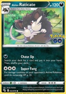Alolan Raticate - Pokémon GO (Common) [PGO-042] Hover Image