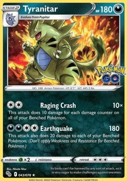 Tyranitar - Pokémon GO (Holo Rare) [PGO-043] Hover Image