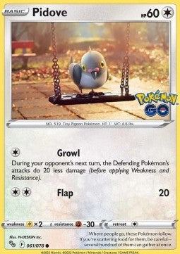 Pidove - Pokémon GO (Common) [PGO-061] Hauptbild