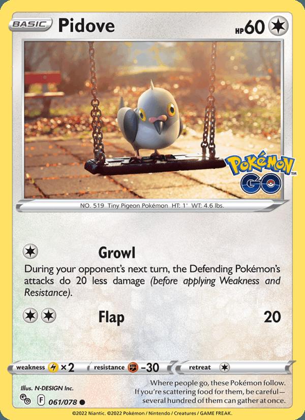 Pidove - Pokémon GO (Common) [PGO-061] Image principale du produit