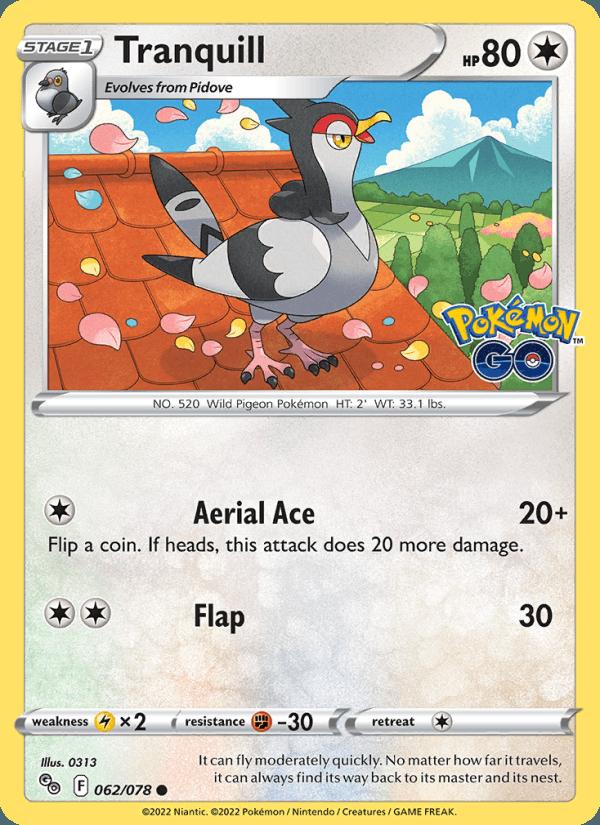 Tranquill - Pokémon GO (Common) [PGO-062] Image principale du produit