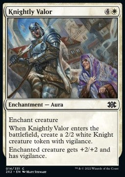 Knightly Valor - Double Masters 2022 (Common) [2X2-14] Immagine principale del prodotto