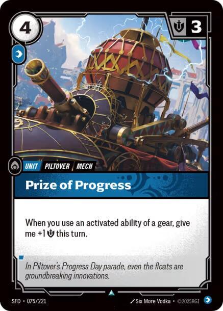Prize of Progress - Spiritforged (Uncommon) [SFD-075] — riftbound card