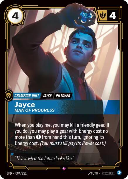 Jayce, Man of Progress - Spiritforged (Rare) [SFD-084] — riftbound card