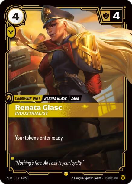 Renata Glasc, Industrialist (V.2 - Showcase) - Spiritforged (Showcase) [SFD-171a] — riftbound card