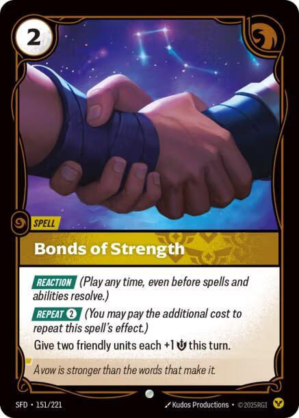 Bonds of Strength - Spiritforged (Common) [SFD-151] — riftbound card