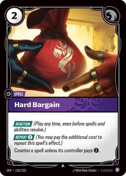 Hard Bargain - Spiritforged (Uncommon) [SFD-136] — riftbound card Hauptbild